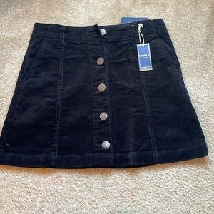 Corduroy button down skirt